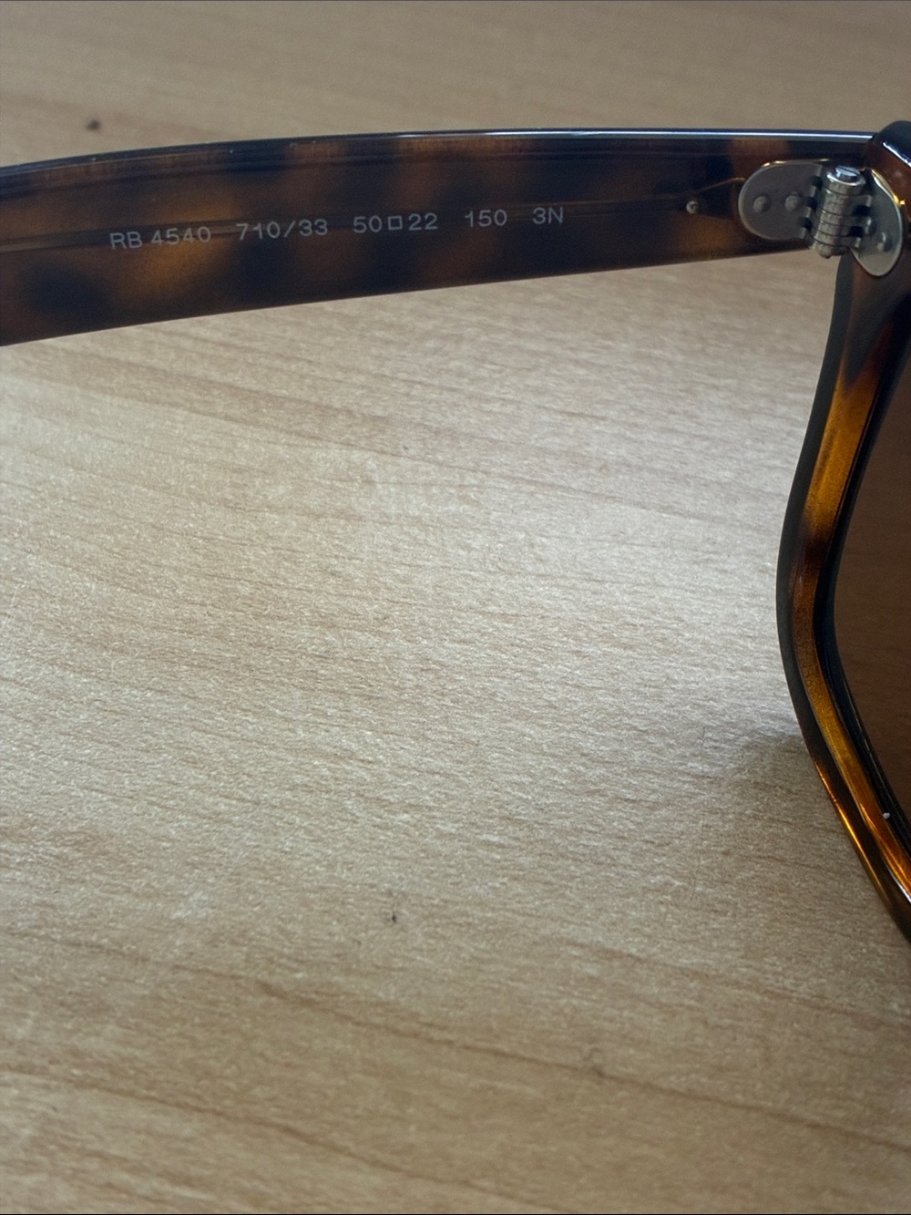 Ray-Ban RB4540 Tortoiseshell Frame Brown Lens Sunglasses Like New - Picture 7 of 7